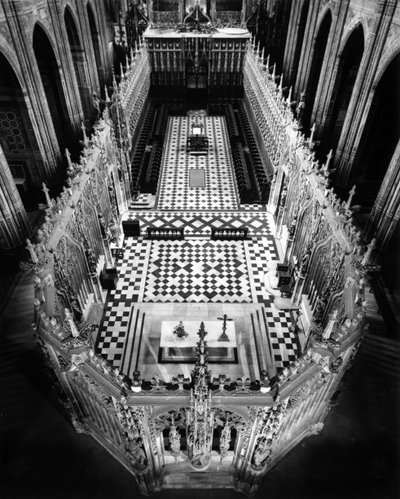 Gothic architecture: plunging view of the choir fence. 13th century Cathedrale Saint Cecile a Albi (Tarn) 作者 不明