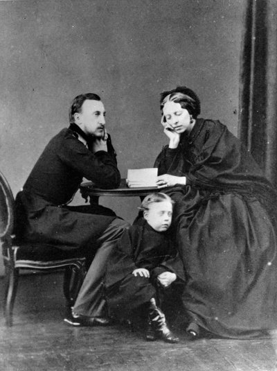 俄罗斯长老尼古拉·尼古拉耶维奇大公与妻子和儿子c1861-c1863 作者 不明