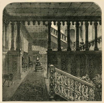 大楼梯，荷兰之家，c1876。 作者 不明
