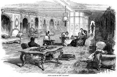 大西洋轮船的豪华轿车，1850年 作者 不明