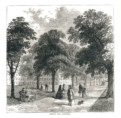 Grays Inn Gardens，1878年 作者 不明