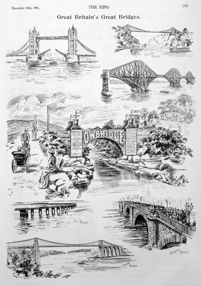 大不列颠伟大的桥梁，广告为Owbridge Lung Tonic，1901年 作者 不明