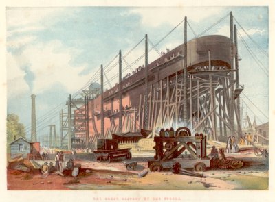 1857年，大东方在泰晤士河畔米尔沃尔的股票上 作者 不明