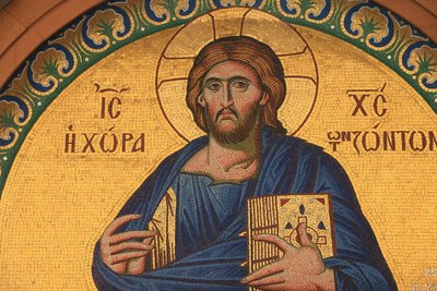 描绘耶稣基督的希腊东正教图标 Thessalonique Grece 作者 不明