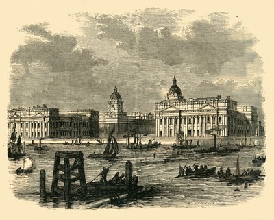 位于河边的格林威治医院，建于1878年。 作者 不明