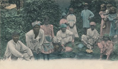 来自牙买加的问候。洗苦力，1905年。 作者 不明