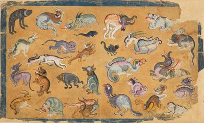 怪诞的动物，18-19世纪 作者 不明