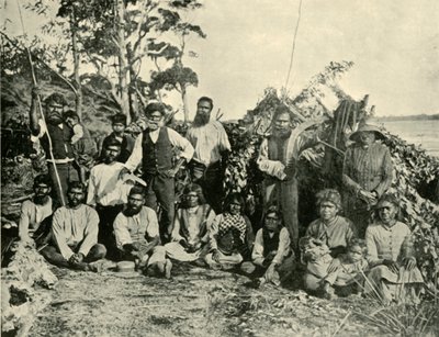 1901年，澳大利亚维多利亚州泰尔斯湖原住民小组。 作者 不明