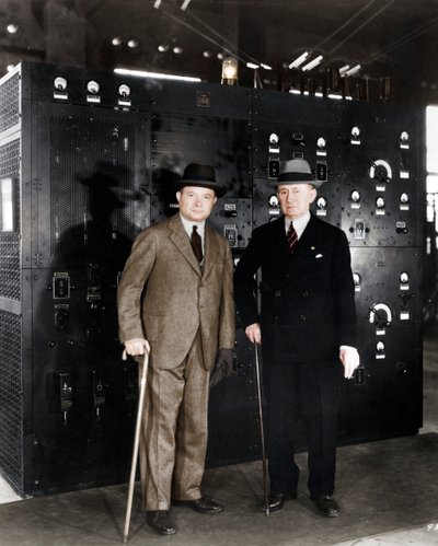 Guglielmo Marconi和David Sarnoff，1933年 作者 不明