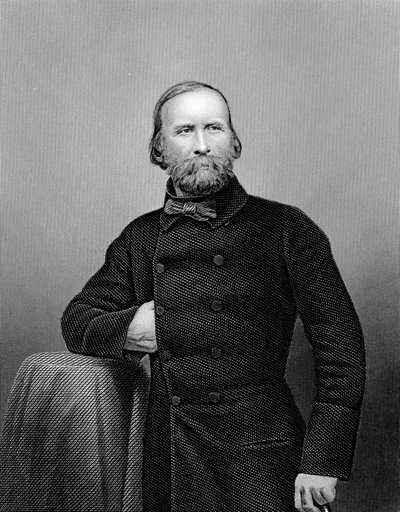 吉塞普·加里波第（Guiseppe Garibaldi），意大利爱国者，1860年 作者 不明