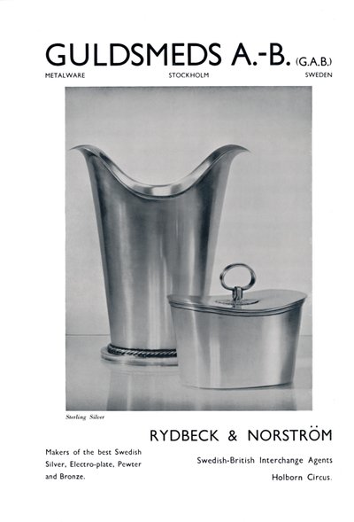 Guldsmeds A.-BGAB-925纯银-Rydbeck＆Norström。，1939年 作者 不明