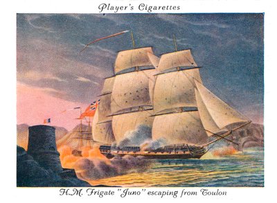HMFrigateJuno从土伦逃脱，1936年。 作者 不明
