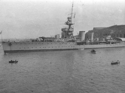 HMS加的夫，英国的C级轻巡洋舰，马耳他，c1920年代 作者 不明