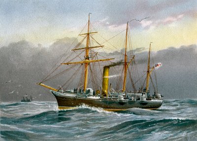 HMS Nymphe，皇家海军单桅帆船，c1890-c1893 作者 不明