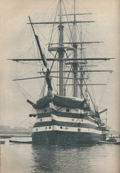 HMS胜利号，1923年被移至干船坞之前，1936年 作者 不明