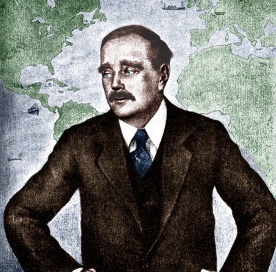 H-G-威尔斯--英国小说家、记者、社会学家和历史学家的画像，约1933年。1866年9月21日-1946年8月13日。世界大战》。 作者 不明