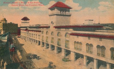 哈瓦那：旧金山海关和码头。海关大楼，古巴旧金山码头，1910年 作者 不明