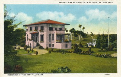 哈瓦那：乡村俱乐部公园的住所。乡村俱乐部公园住所，1910年 作者 不明