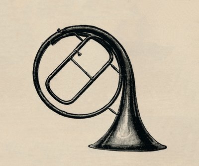 手角，1895年。 作者 不明