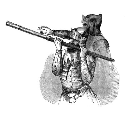 手工加农炮或指挥棒，十五世纪，1870年 作者 不明