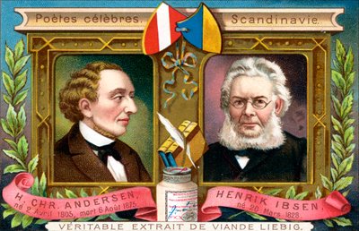 汉斯·克里斯汀·安德森（Hans Christian Anderson）和易卜生（Henrik Ibsen），摄于1900年 作者 不明