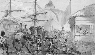 巴拉克拉瓦港口。着陆点，c1850年代。 作者 不明