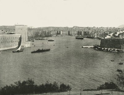 海港景观，法国马赛，1895年。 作者 不明