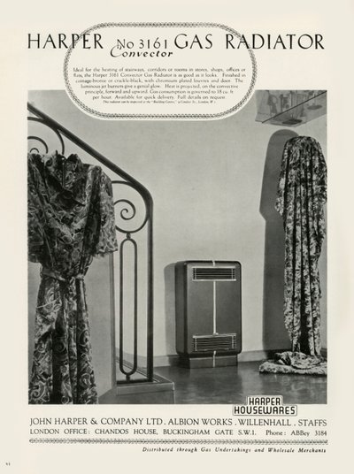 Harper第3161号对流燃气散热器-Harper家庭用品，1949年。 作者 不明