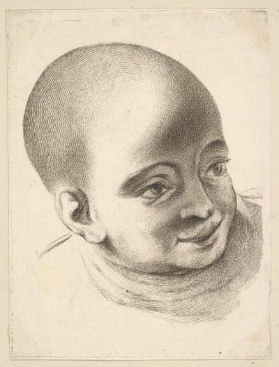 儿童头饰，来自Livre deTêtesGravéesdapres F. Boucher et Autres ... 18世纪。 作者 不明