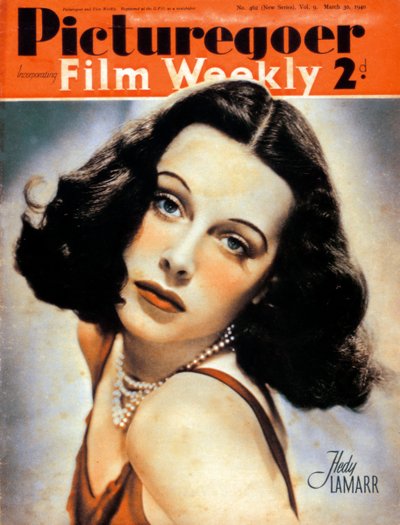 海蒂·拉玛（Hedy Lamarr），1914-2000年，奥地利出生的美国女演员，1940年 作者 Unbekannt
