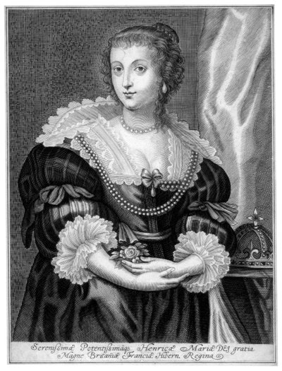 法国的亨利埃塔·玛丽亚（Henrietta Maria），英国国王查理一世的皇后配偶 作者 不明