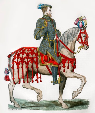 法国的亨利二世，轻骑兵队长，16世纪1882-1884年 作者 Unbekannt