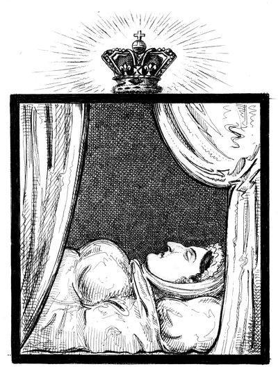 死后数小时，卡罗琳女王je下（c1821） 作者 不明
