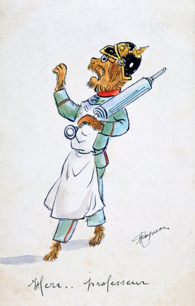 教授，法国复古明信片，c1900 作者 不明