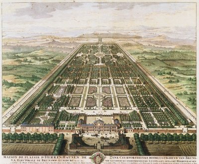 Herrenhausen：城堡和花园，c。 1745年 作者 不明