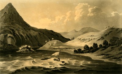 湖上的比尼翁山，1802年。 作者 不明