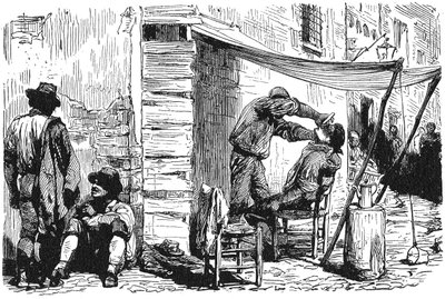 History of Ancient Rome. Rome Barber Shop in the old city 作者 不明