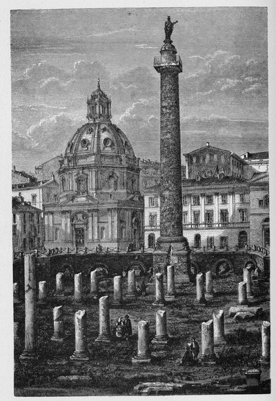 古罗马的历史。 1872 年的罗马版画 作者 不明