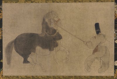 马和随从，桃山时期，1568-1615。 作者 不明