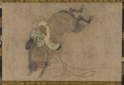 马和骑手，桃山时期，1568-1615。 作者 不明