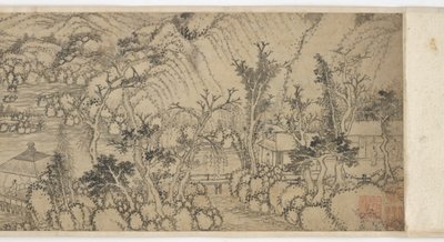 水边的房屋，17世纪。 作者 不明