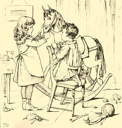 摇马如何吃蛋糕，1881年。 作者 不明