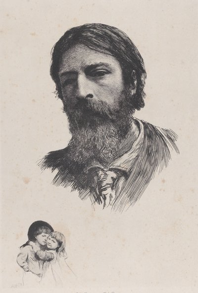休伯特-赫克默尔和他的孩子们，1879年后。 作者 不明