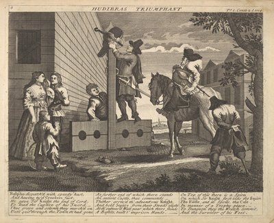 Hudibras胜利板块4：塞缪尔·巴特勒（Samuel Butlers）的插图Hudibras，1725-30。 作者 不明