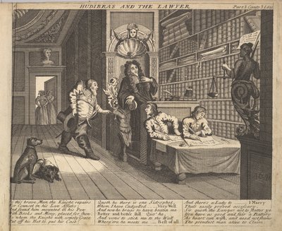 Hudibras and Lawyer Plate 12：塞缪尔·巴特勒（Samuel Butlers）的插图Hudibras，1725-30。 作者 不明