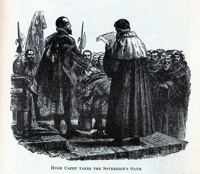 休·卡普（Hugh Capet）宣誓就职，1882年 作者 不明