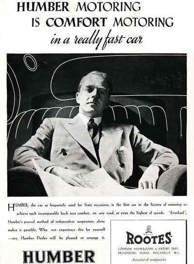 1937年，Humber Motoring驾驶真正的快车实现舒适驾驶 作者 不明