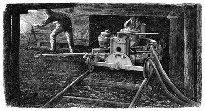 液压切煤机，名为The Iron Man，1867年 作者 不明