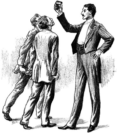 火柴盒吸引催眠对象，1891年 作者 不明