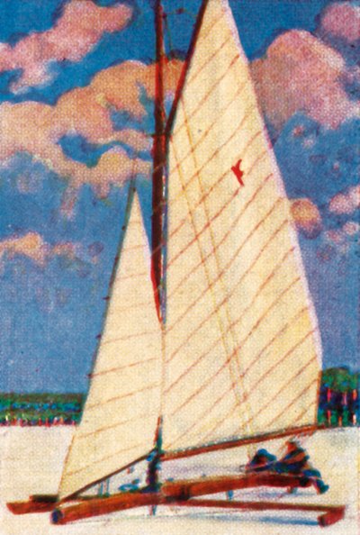 瑞典，1928年进行冰上游艇运动。 作者 不明